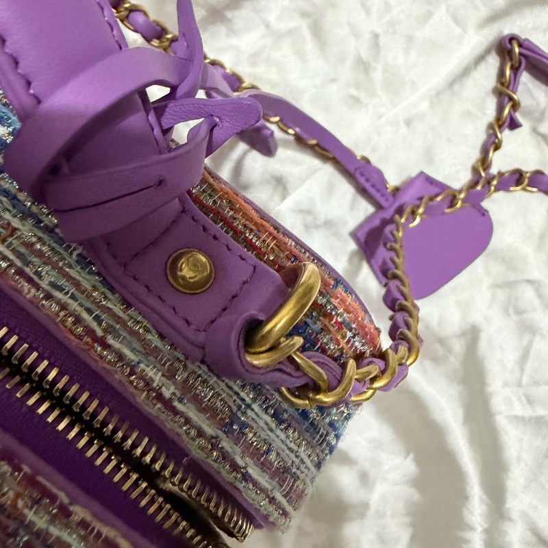 CHANEL 紫色毛呢箱包-18