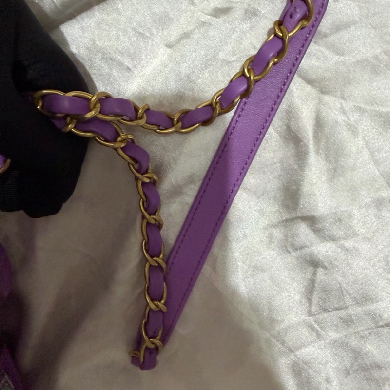 CHANEL 紫色毛呢箱包-23
