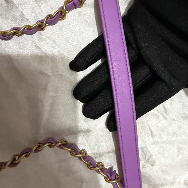 CHANEL 紫色毛呢箱包-24