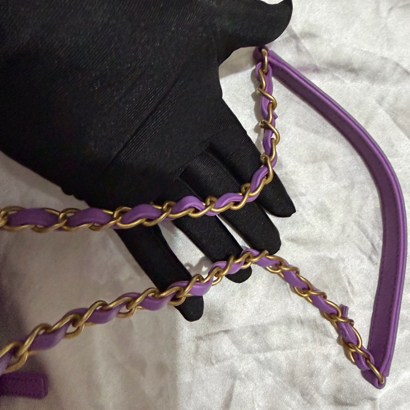 CHANEL 紫色毛呢箱包-26