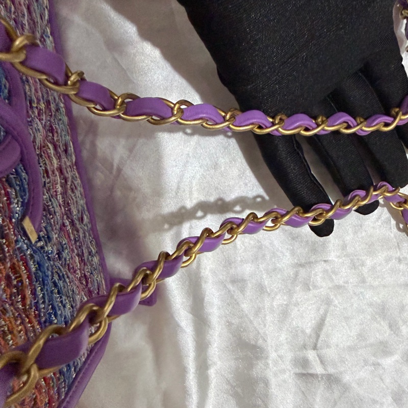 CHANEL 紫色毛呢箱包-27