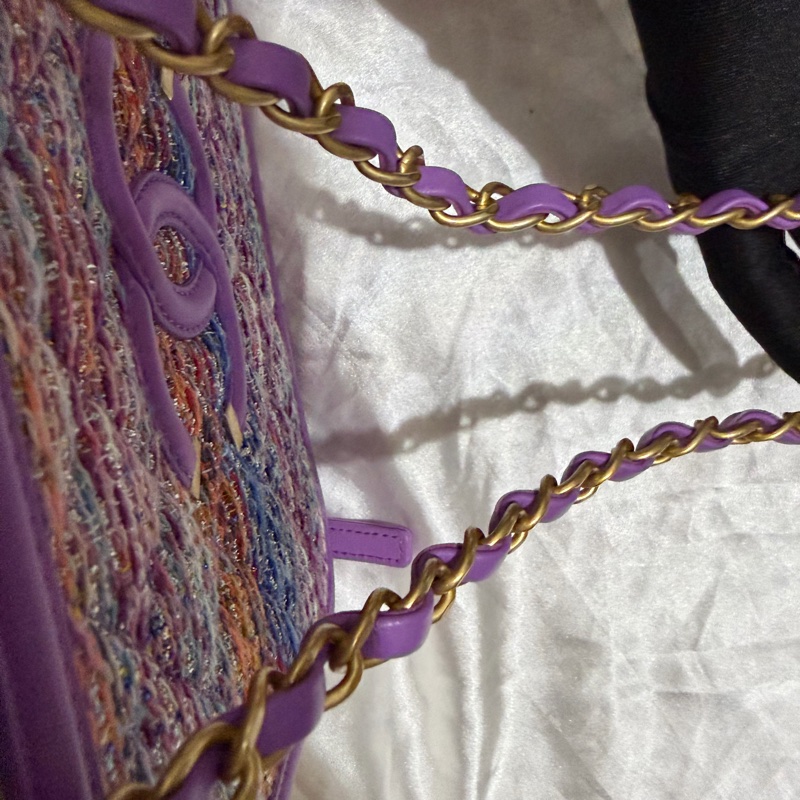 CHANEL 紫色毛呢箱包-28