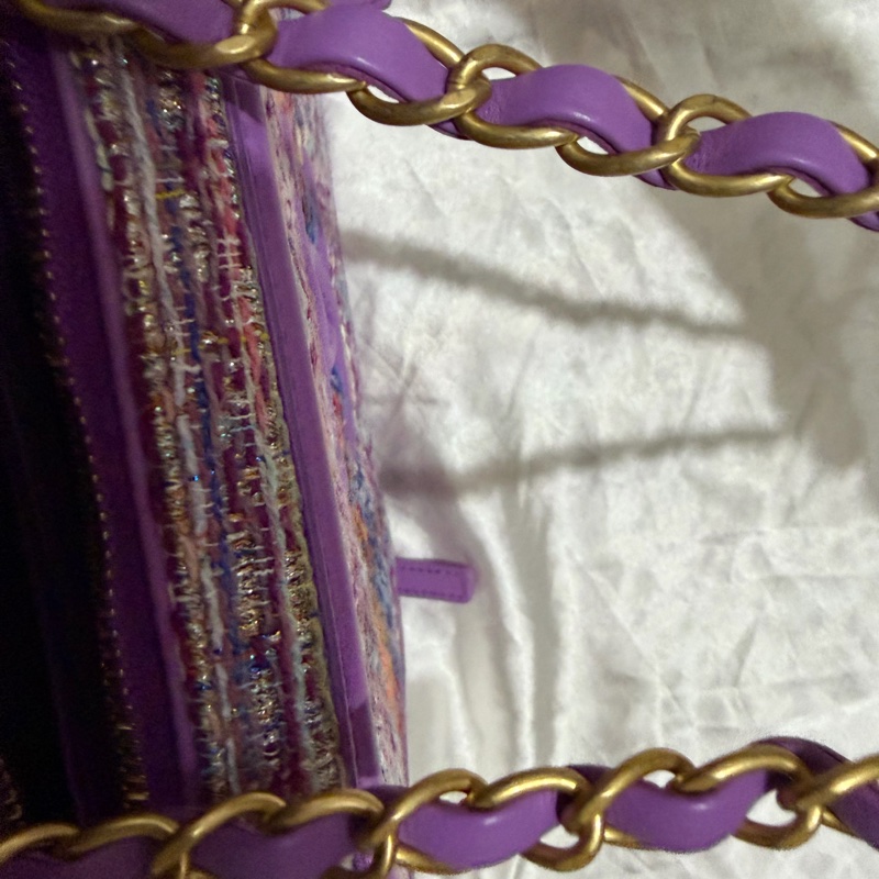 CHANEL 紫色毛呢箱包-29