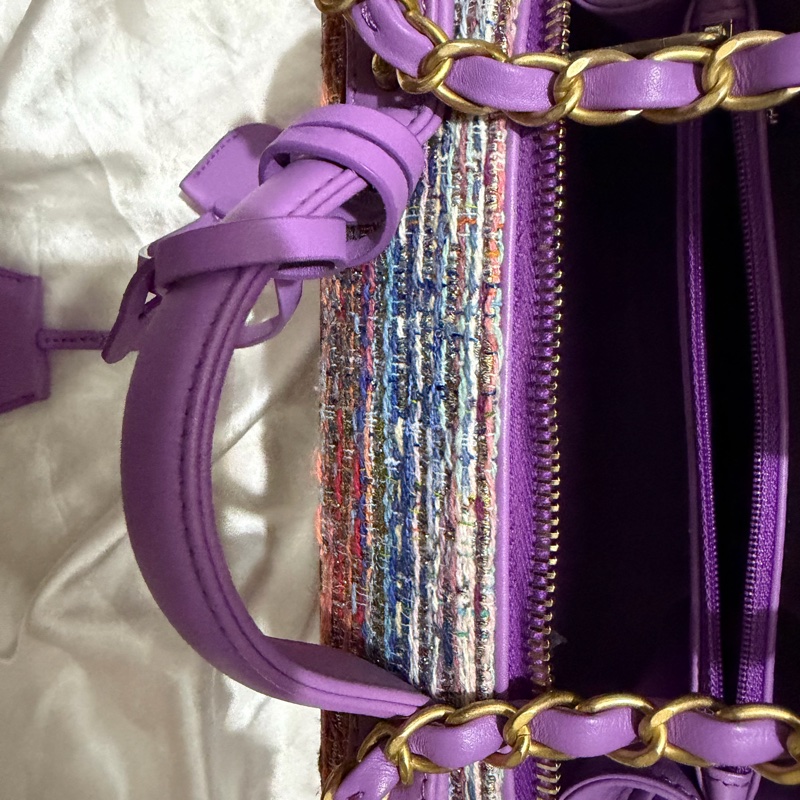 CHANEL 紫色毛呢箱包-30