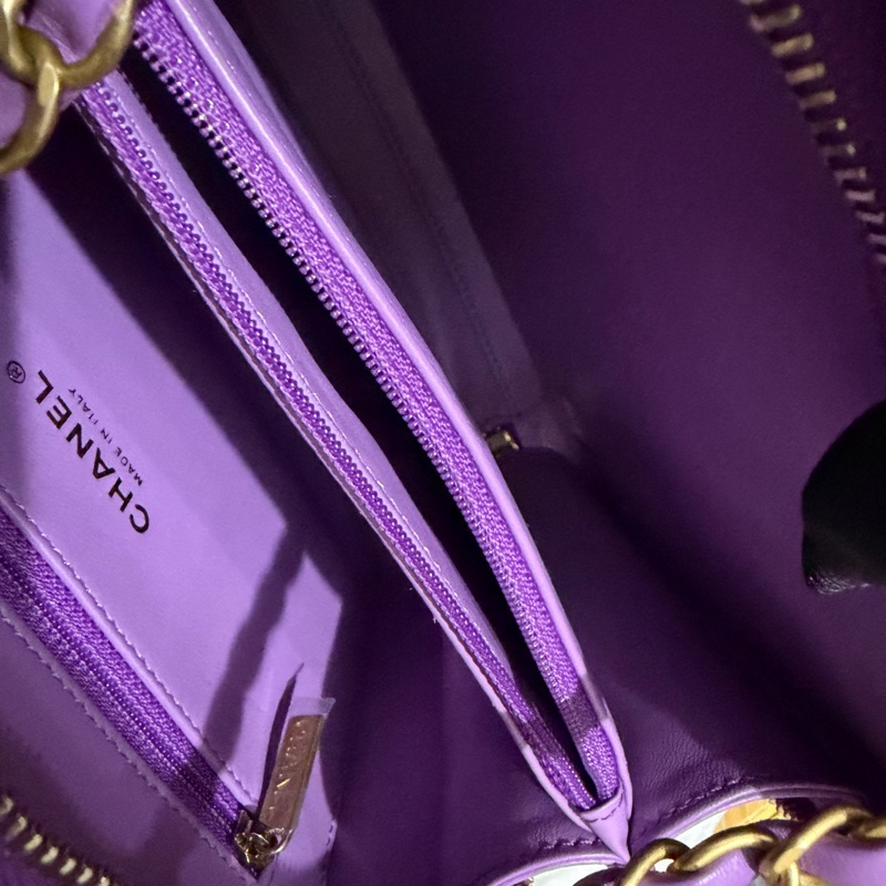 CHANEL 紫色毛呢箱包-31