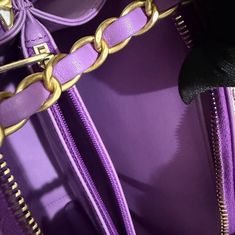 CHANEL 紫色毛呢箱包-32