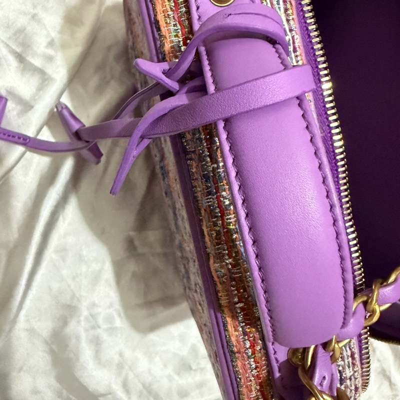 CHANEL 紫色毛呢箱包-33