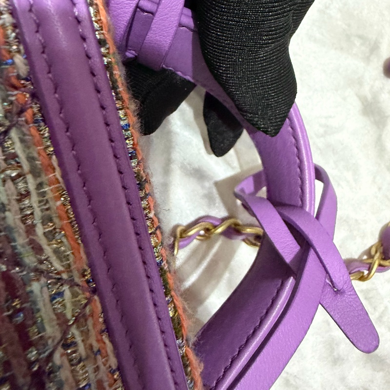 CHANEL 紫色毛呢箱包-43