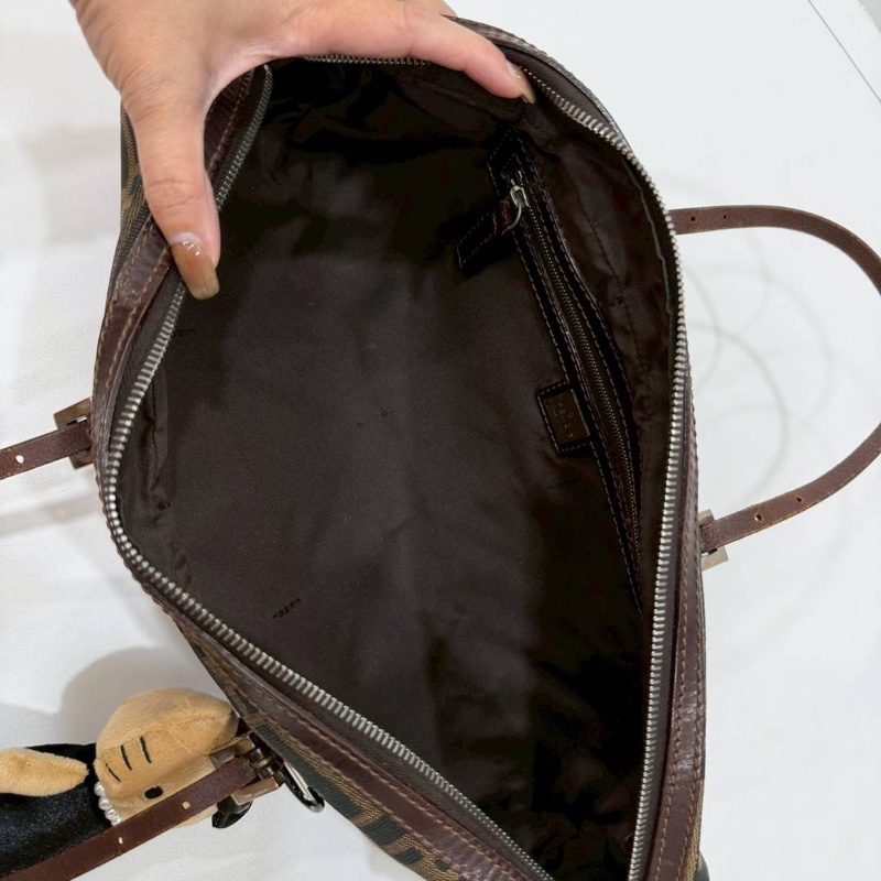 fendi vintage zucca 胡桃木 老花 長棍 法棍包 手提包 肩背包 側背包-16