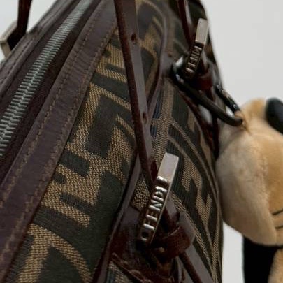 fendi vintage zucca 胡桃木 老花 長棍 法棍包 手提包 肩背包 側背包-23