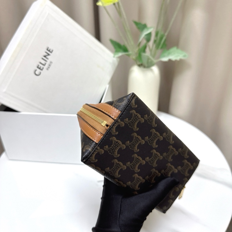 閒置999新 Celine 凱旋門化妝包 手拿包 尺寸15*8*8.5cm 有盒子-4