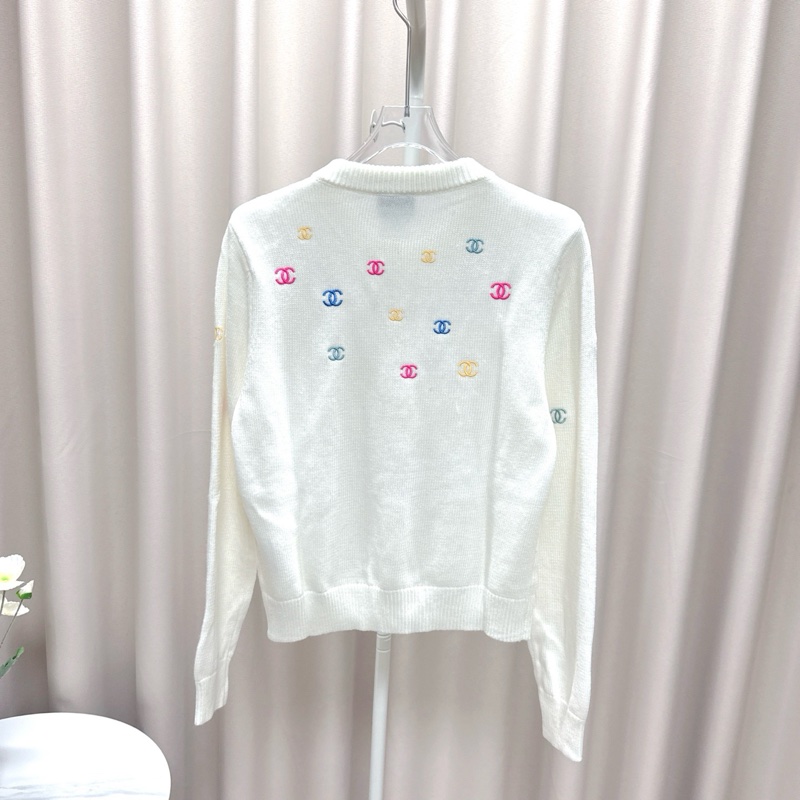 Chanel Uniform系列 彩色刺繡logo開衫 L碼 肩寬38 胸圍94-1