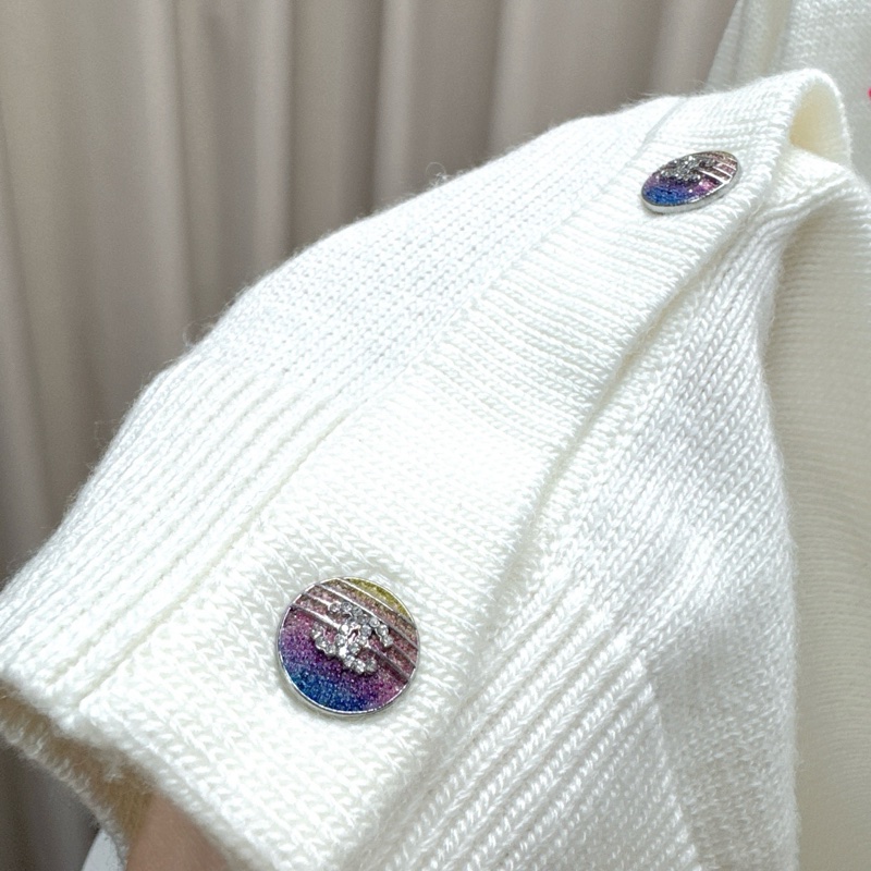 Chanel Uniform系列 彩色刺繡logo開衫 L碼 肩寬38 胸圍94-3