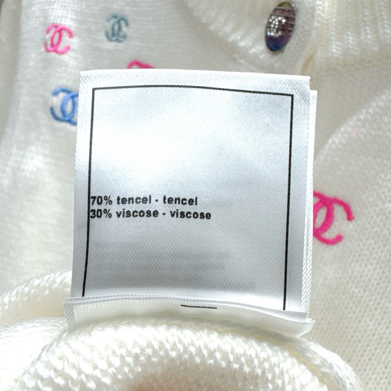 Chanel Uniform系列 彩色刺繡logo開衫 L碼 肩寬38 胸圍94-5