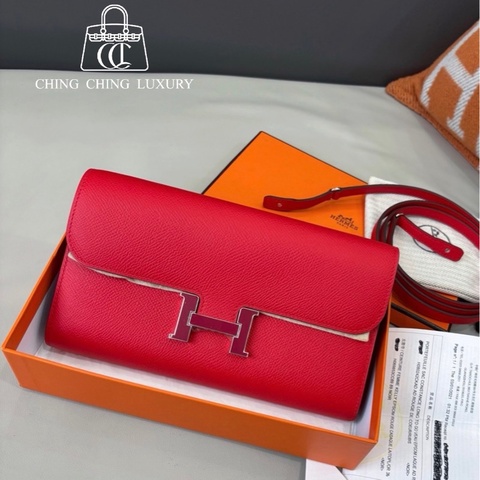 🌈Hermes❤️Constance to go❤️S3心紅色琺瑯扣❤️全新閑置🌈全套有單🌈Epsom皮🌟愛馬仕🌟