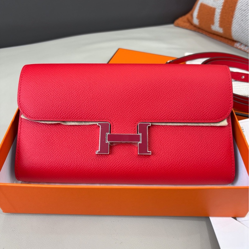 🌈Hermes❤️Constance to go❤️S3心紅色琺瑯扣❤️全新閑置🌈全套有單🌈Epsom皮🌟愛馬仕🌟-1