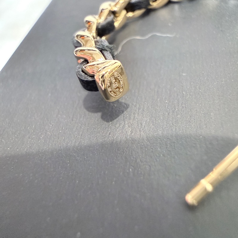 Chanel✨2026皮穿鏈耳釘針式耳環-16