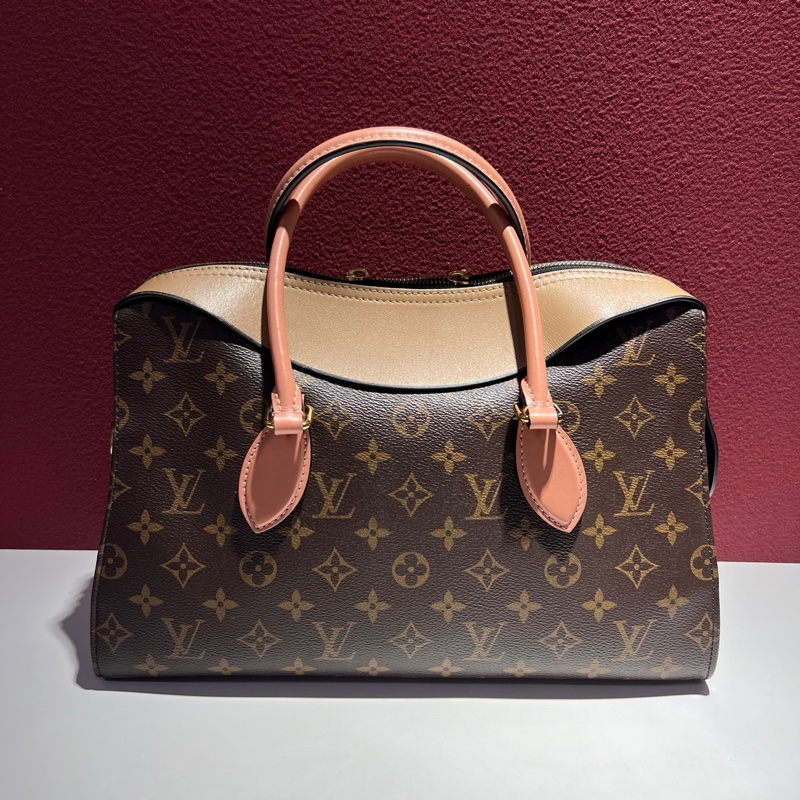 路易威登/Louis Vuitton Tuileries Besace系列 經典老花拼杏色 傳奇手提包 無肩帶 尺寸：34.5*14*22 cm 。-3
