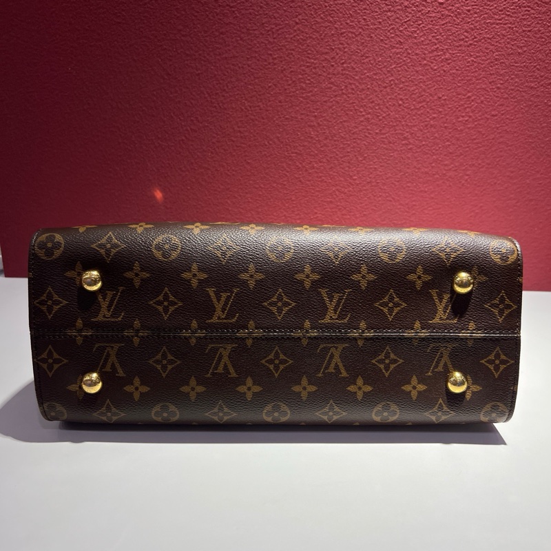 路易威登/Louis Vuitton Tuileries Besace系列 經典老花拼杏色 傳奇手提包 無肩帶 尺寸：34.5*14*22 cm 。-4