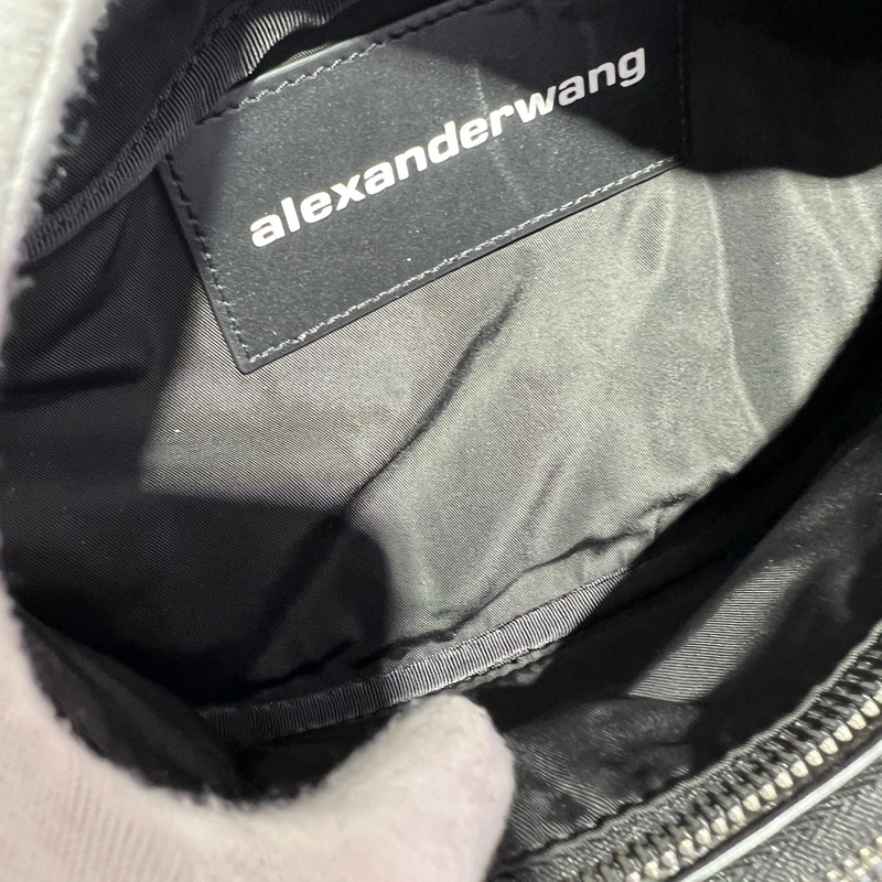 亞歷山大·王/Alexander Wang 黑色柔軟羊皮腰包 斜挎包 男女同款尺寸：33*12*15 cm 。-5