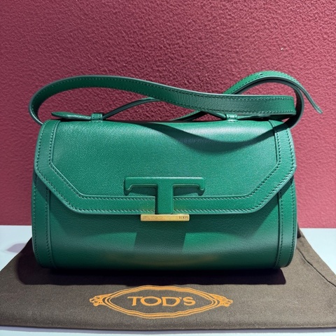 閒置新 TOD'S 春夏T 105804 TIMELESS迷你真皮時尚斜挎單肩包手提包女包 尺寸22x9x14cm。