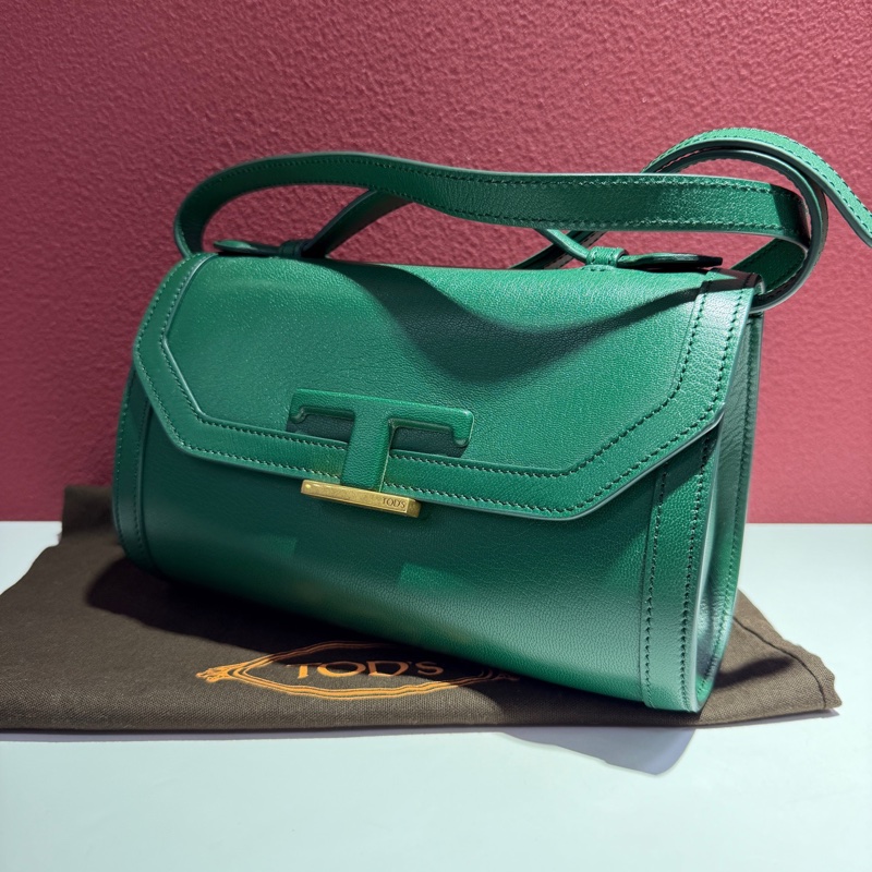 閒置新 TOD'S 春夏T 105804 TIMELESS迷你真皮時尚斜挎單肩包手提包女包 尺寸22x9x14cm。-2