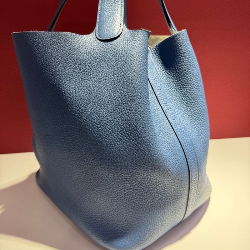 Hermes 菜籃子  togo皮 X刻 明藍色 尺寸26x21x26cm-3