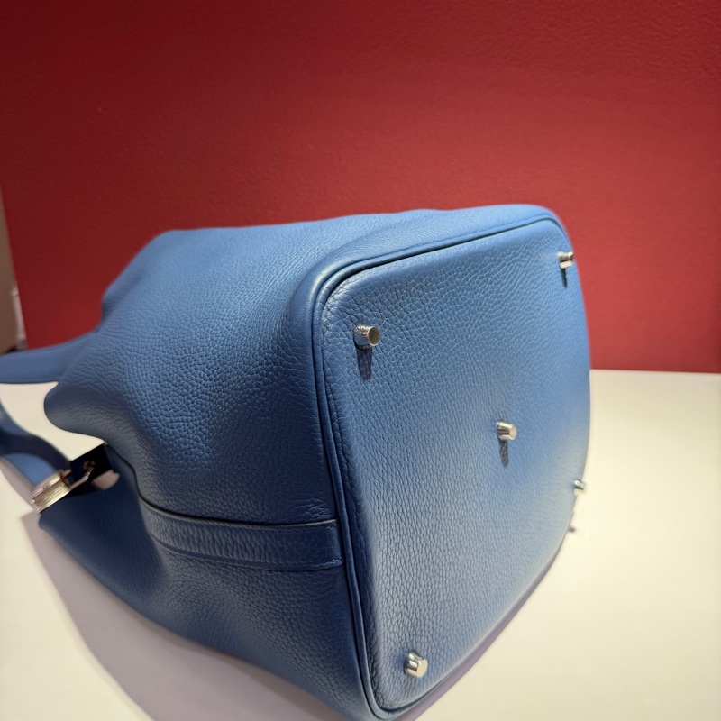 Hermes 菜籃子  togo皮 X刻 明藍色 尺寸26x21x26cm-5