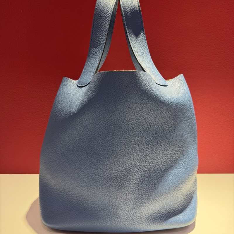 Hermes 菜籃子  togo皮 X刻 明藍色 尺寸26x21x26cm-8