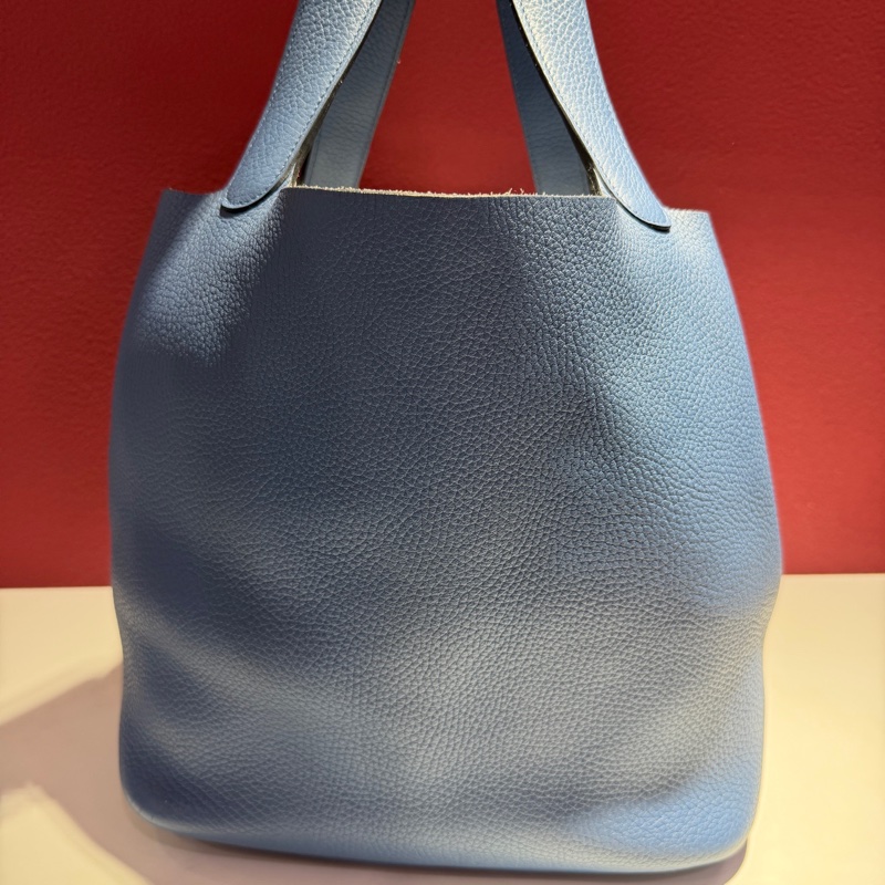 Hermes 菜籃子  togo皮 X刻 明藍色 尺寸26x21x26cm-9