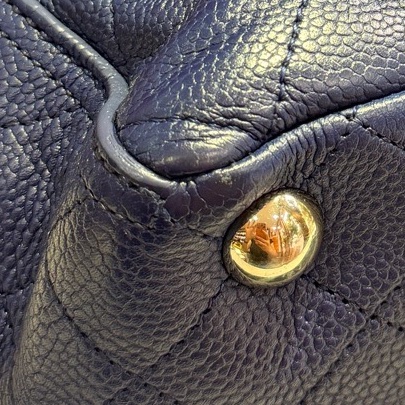 Chanel 藍色荔枝牛皮 105786 單肩包 尺寸:32x10x29cm-7