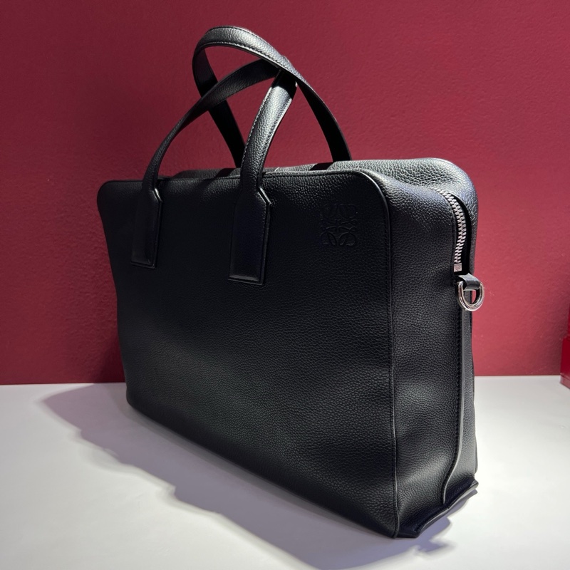 羅意威/Loewe Goya Business系列 黑色粒面小牛皮 手提包 公文包 尺寸:38.5*11*27.5 cm-2