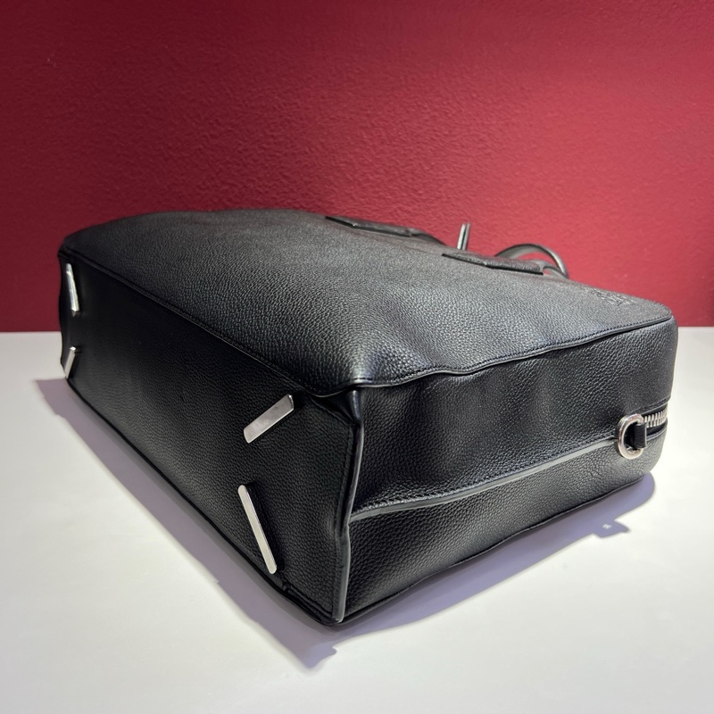 羅意威/Loewe Goya Business系列 黑色粒面小牛皮 手提包 公文包 尺寸:38.5*11*27.5 cm-6