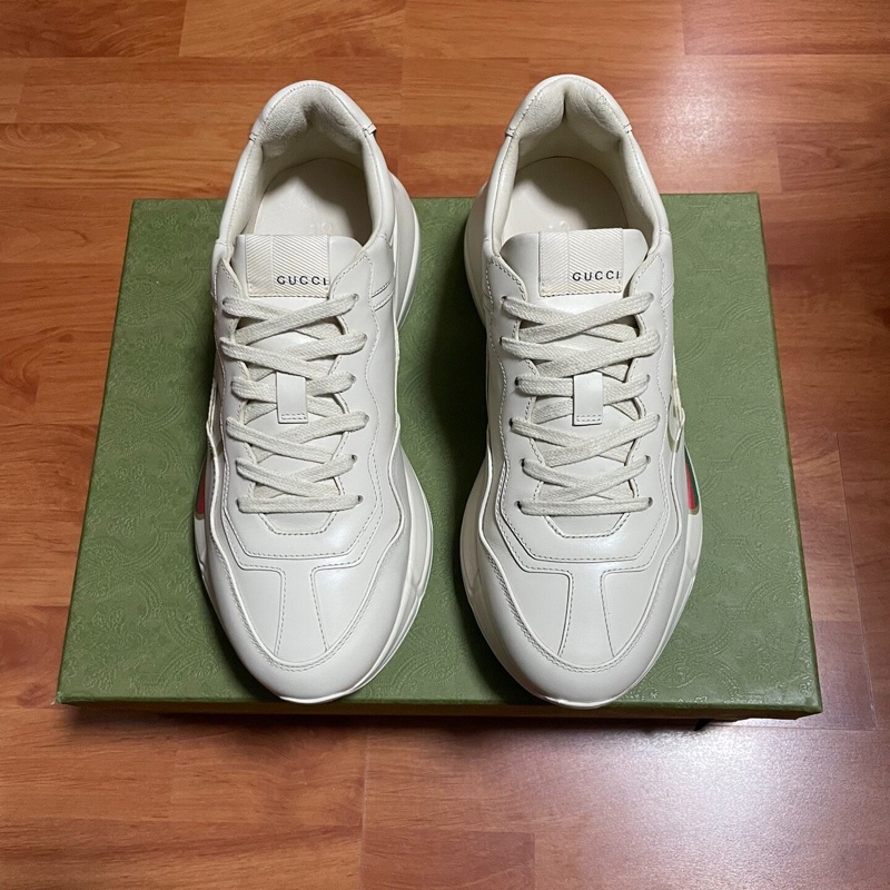 Gucci正品古馳休閒鞋Rhyton老爹鞋 經典色 41碼-0