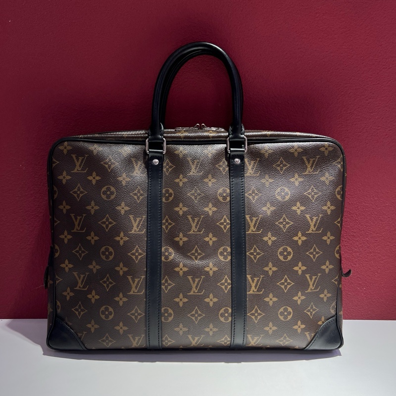 路易威登/Louis Vuitton 經典老花公文包 手提包 無附件-3