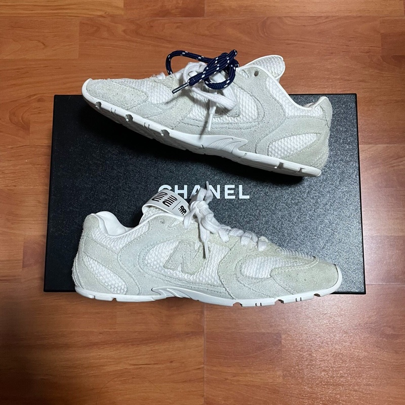 MIU MIU繆繆 x New Balance NB530SL灰白色 36碼-1
