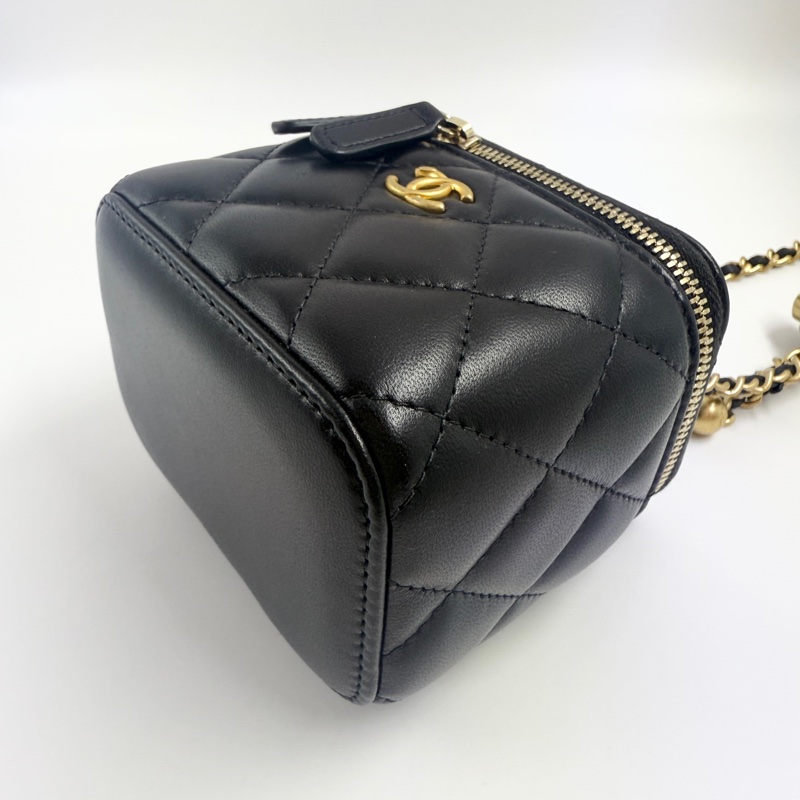 CHANEL香奈兒核桃金球小盒子黑色-6