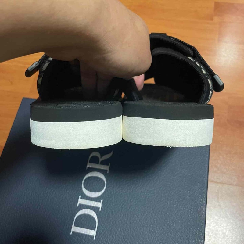 DIOR迪奧Alpha Oblique印花拖鞋 男款 黑色 40碼-4