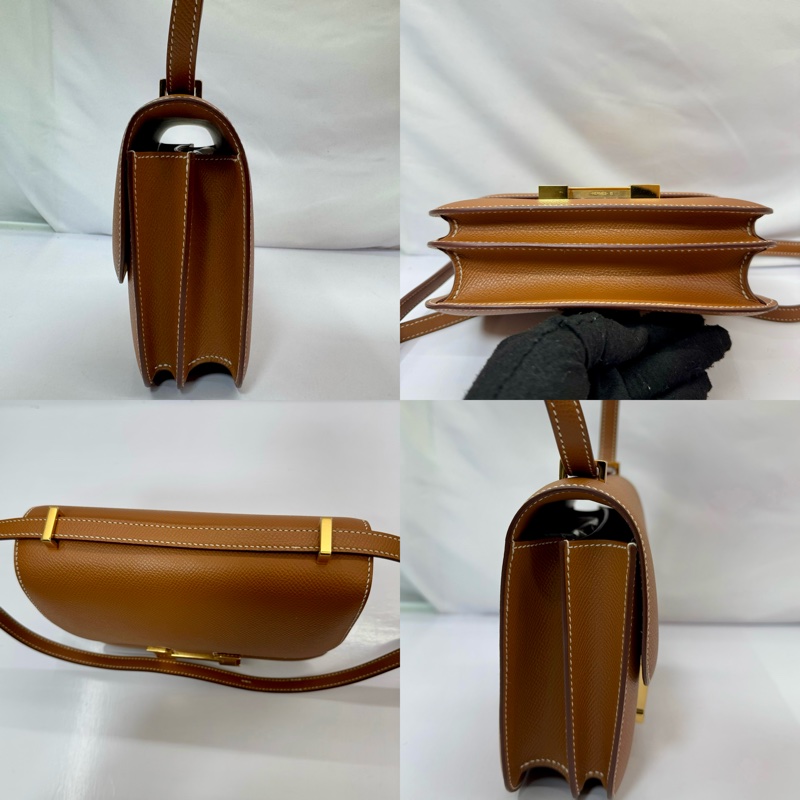 愛馬仕 HERMES  Constance 18 迷你款 Epsom 金棕色 金扣 D刻-3