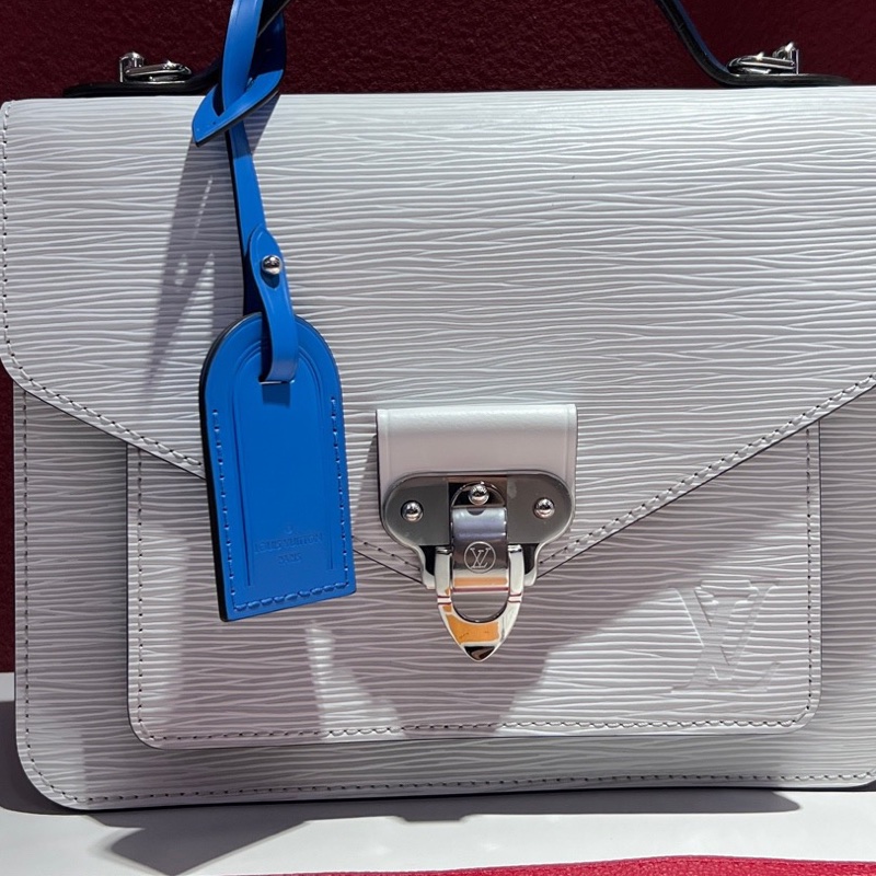 路易威登/Louis Vuitton  Neo Monceau 白色水波紋郵差包 長：25 cm 寬：8 cm 高：16 cm 。-8