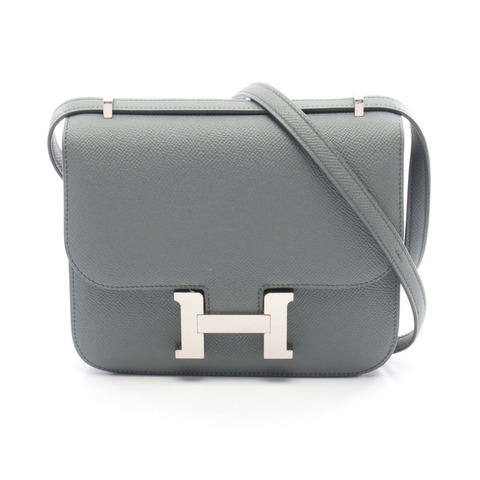 愛馬仕 Constance 3 迷你單背包，Epsom 皮革，綠色 Vert amande，SHW，二手 Y