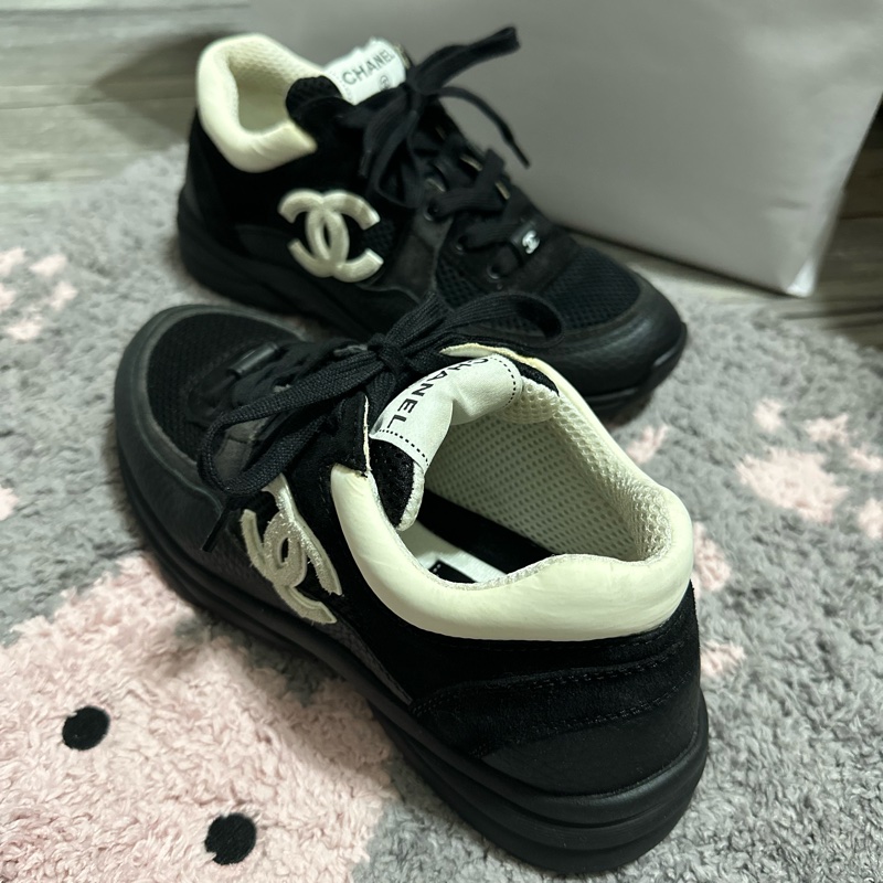 CHANEL 球鞋 38半 黑-1