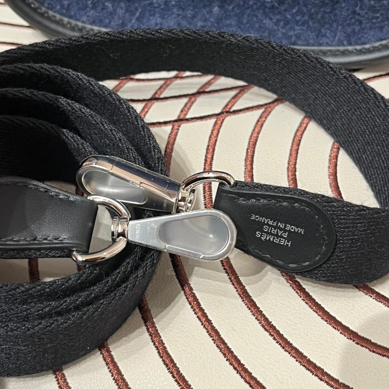 HERMES Mini Evelyne 16 ,2Z 午夜藍 Bleu Nuit牛皮 Feutre 羊毛氈銀扣,STAMP Z ,-11