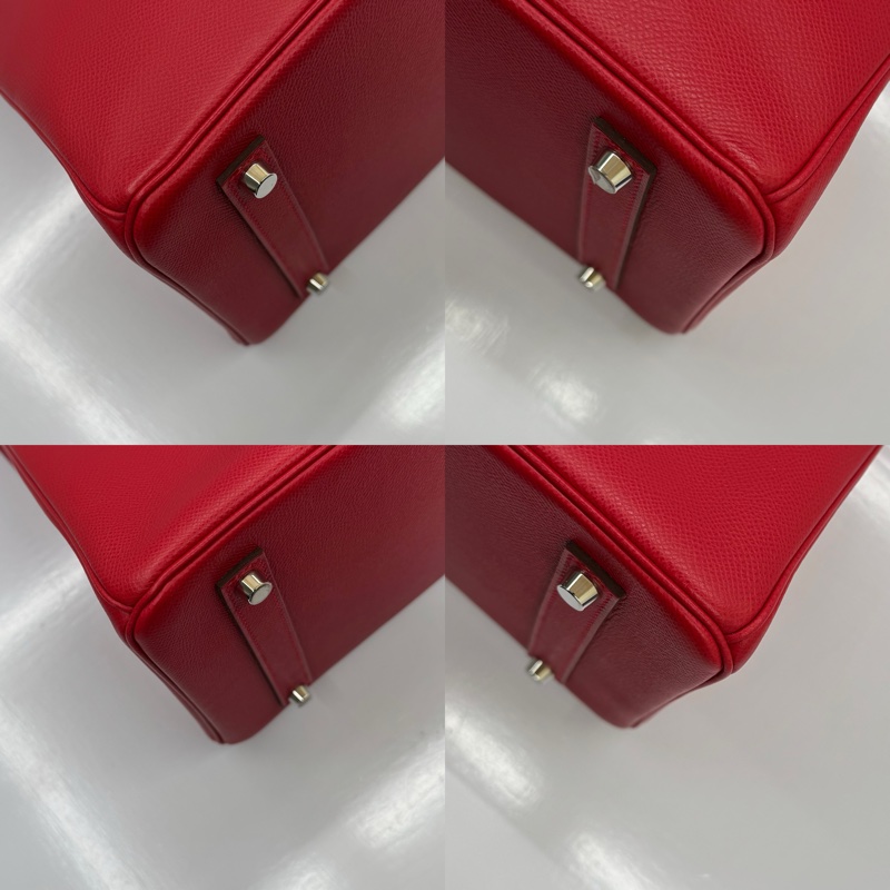 愛馬仕 HERMES  柏金35公分 Epsom牛皮 銀扣 Q刻 紅色手提包-4