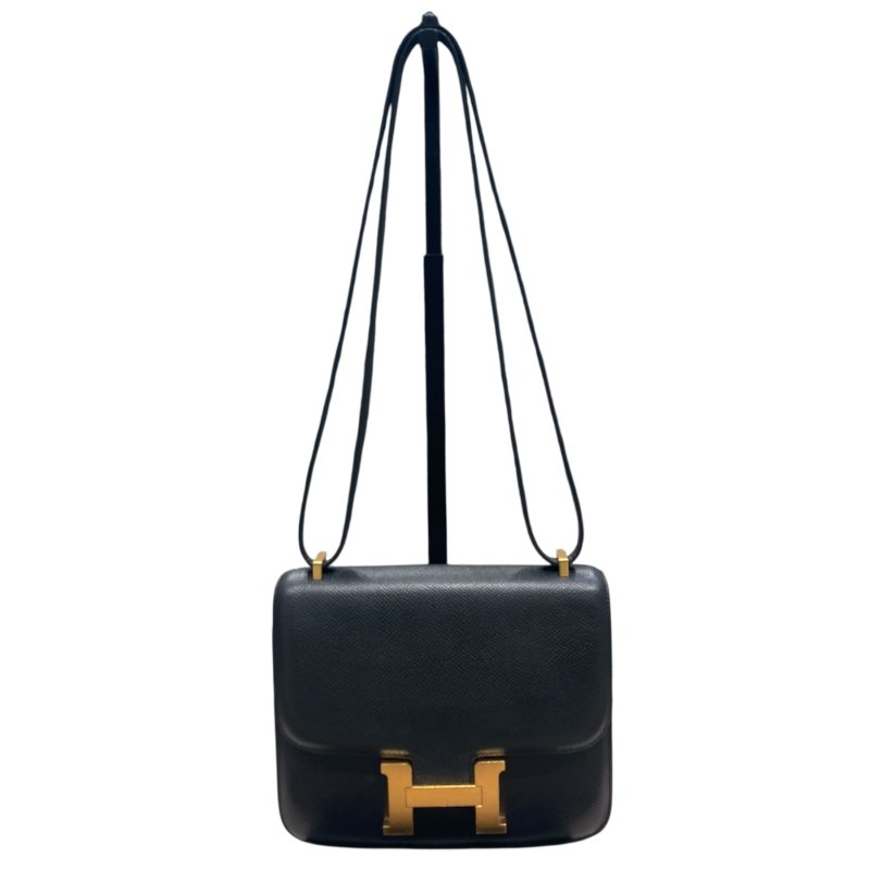 Hermès 愛馬仕 ConstanceBag 18 Epsom皮 黑色 金扣-0