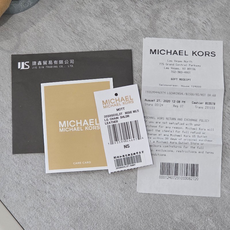 Michael Kors Mott 撞色風琴包-12
