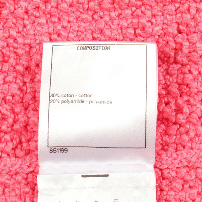 香奈兒 COCO 標誌紐帶針織背心 P72795K10459 棉粉紅 #42 二手女款-3