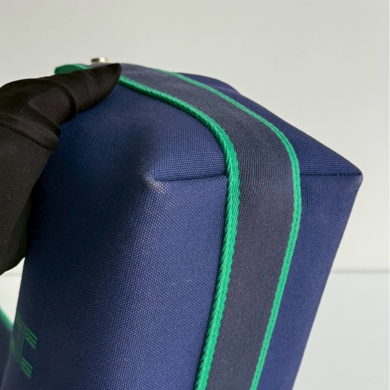 95新💙 Hermès 愛馬仕 帆布飯盒包 小號 藍色-8