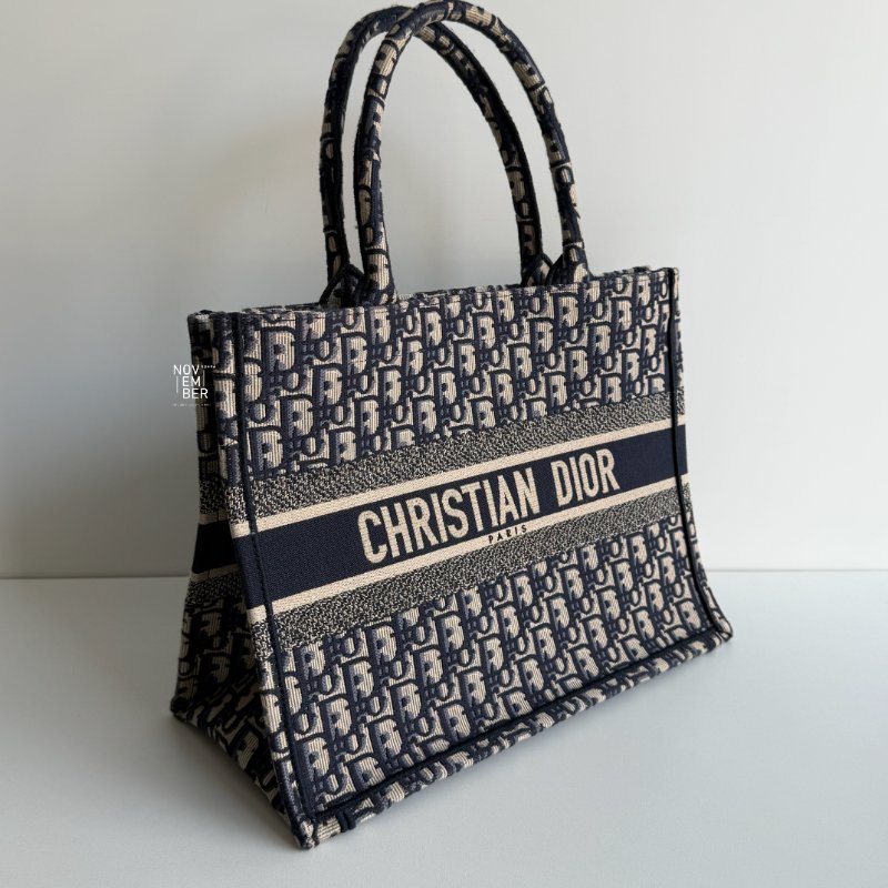 98新✨ Dior 迪奧 Book Tote 中型托特包 深藍老花💙-1