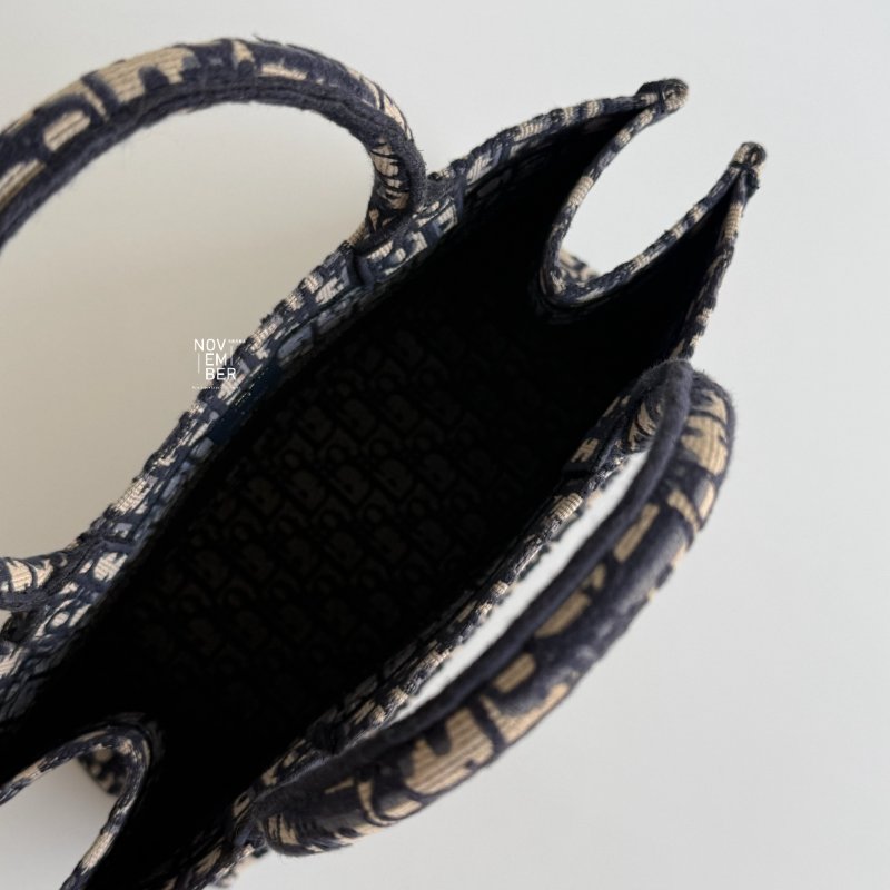 98新✨ Dior 迪奧 Book Tote 中型托特包 深藍老花💙-3